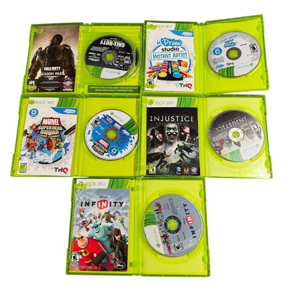 Lot of 5 Xbox 360 Games Call of Duty Injustice Infinity uDraw Studio Superhero - Picture 3 of 4
